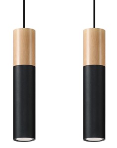 Lampa wisząca PABLO 2 czarna SL.0633 Sollux Lighting