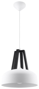 Lampa wisząca CASCO biała/czarna SL.0387 Sollux Lighting