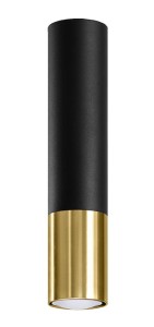 Plafon LOOPEZ czarny/złoty SL.0951 Sollux Lighting
