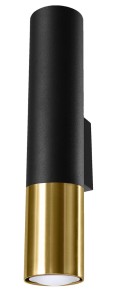 Kinkiet LOOPEZ czarny/złoty SL.0950 Sollux Lighting