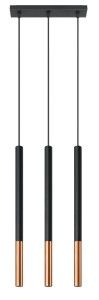 Lampa wisząca MOZAICA 3L czarny/miedź SL.0889 Sollux Lighting