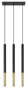 Lampa wisząca MOZAICA 3L czarny/złoto SL.0892 Sollux Lighting