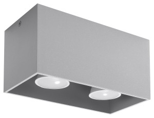 Plafon QUAD MAXI szary SL.0382 Sollux Lighting