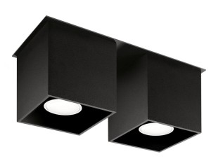 Plafon QUAD 2 czarny SL.0063 Sollux Lighting