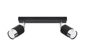 Plafon NERO 2 czarny/chrom SL.1065 Sollux Lighting