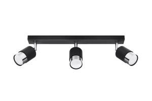 Plafon NERO 3 czarny/chrom SL.1066 Sollux Lighting