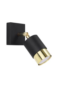 Kinkiet NERO czarny/złoty SL.1069 Sollux Lighting