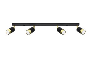 Plafon NERO 4 czarny/złoty SL.1072 Sollux Lighting