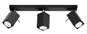 Plafon MERIDA 3 czarny SL.0101 Sollux Lighting