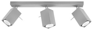 Plafon MERIDA 3 szary SL.0457 Sollux Lighting