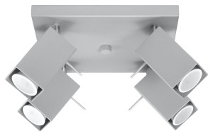 Plafon MERIDA 4 szary SL.0458 Sollux Lighting