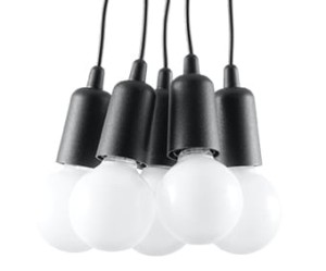 Lampa wisząca DIEGO 5 czarna SL.0574 Sollux Lighting