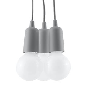 Lampa wisząca DIEGO 3 szara SL.0576 Sollux Lighting