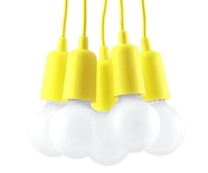 Lampa wisząca DIEGO 5 żółta SL.0580 Sollux Lighting