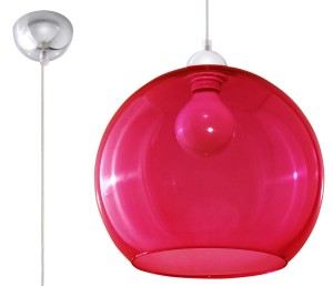 Lampa wisząca BALL czerwona SL.0253 Sollux Lighting
