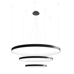 Żyrandol RIO 3 55/78/110 czarny LED 3000K TH.138 Sollux Lighting