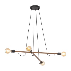 HELIX WOOD ORZECH LAMPA WISZĄCA 4 PŁ 4949 TK Lighting