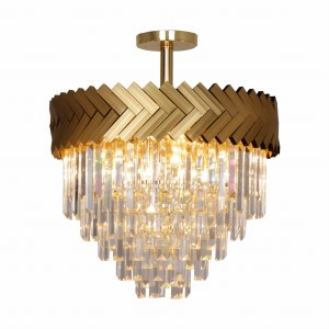 Lampa sufitowa Lyon złoty/przezroczysty C23910/9 Zuma Line