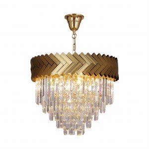 Lampa wisząca Lyon złoty/przezroczysty 23910/9 Zuma Line