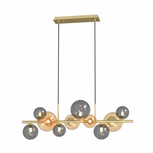 Lampa wisząca Villa złoty/szary/bursztynowy MD5918-10-EGN Zuma Line