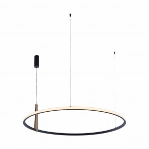 Lampa wisząca Claud czarny/drewno 22808-WOOD Zuma Line