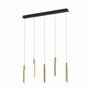 Lampa wisząca Eliot jasne drewno/ czarny mat MD4768-5-3BMT Zuma Line