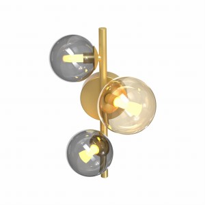 Kinkiet lampa ścienna Villa złoty/szary/bursztyn MB5918-3-EGN Zuma Line