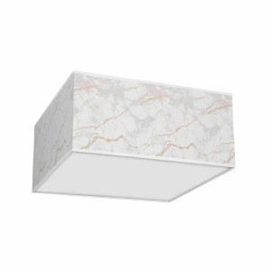 Lampa sufitowa SENSO White/Gold kwadrat 400mm 2xE27 MLP7303 Milagro