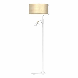 Lampa podłogowa MARSHALL WHITE / RATTAN 1xE27 + 1x mini GU10 MLP7492 Milagro