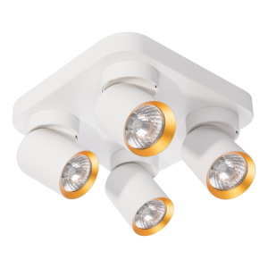 Lampa sufitowa Andy 4xGU10 Kwadrat Biały + Złoty ML9940 Milagro