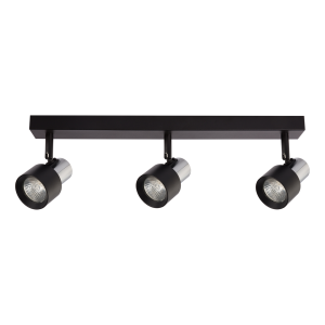 Lampa sufitowa Cino 3xGU10 Czarny + Chrom ML9949 Milagro