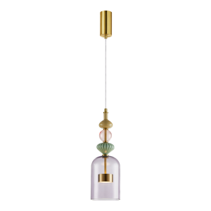 Lampa wisząca ARTE 12W LED śr. 13cm mosiądz ML0359 Milagro