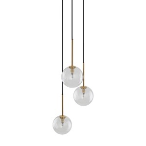 NILOS BLACK / GOLD LAMPA WISZACA 3PŁ 5942 TK Lighting