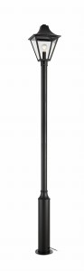 GARDEN 24 POSTLAMP 1L BLACK H 225CM 108171