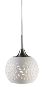 LOHALS Wisząca 1L 18cm Stalowy/Biały 102288