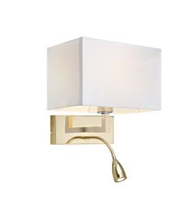 SAVOY Kinkiet 2L Złoty/Biały 106308