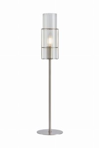 TUBO Table 1L 65cm Satin Nickel/Clear 108558