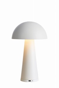 FUNGI Rechargeable Table Matt White B/O 108656