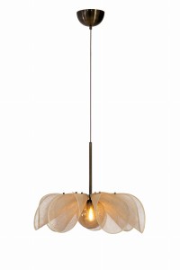 STYRKA Pendant 1L 63cm Beige/ Antique Brass/Amber 108659