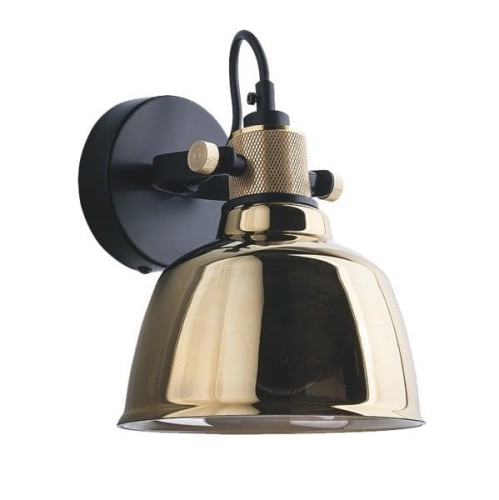 Lampa wisząca z kloszem szklanym metalizowanym średnica 16cm złota 9155 Nowodvorski