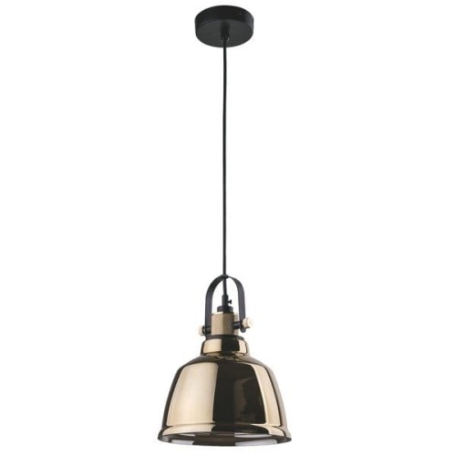Lampa wisząca z kloszem szklanym metalizowanym średnica 20cm złota 9153 Nowodvorski