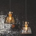 Lampa wisząca z kloszem szklanym metalizowanym średnica 20cm złota 9153 Nowodvorski