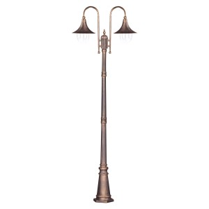 Lampa ogrodowa stojąca K-8127 CZARNY/ZŁOTY z serii BOSTON