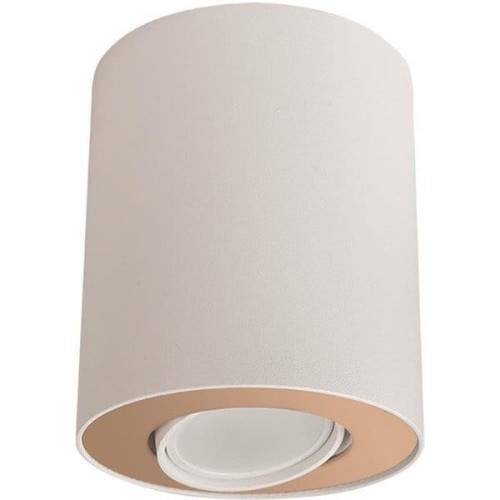 Spot sufitowy tuba średnica 10cm biały ze złotą otoczką 8896Nowodvorski