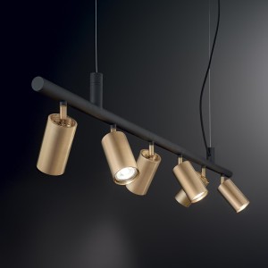 DYNAMITE SP6 OTTONE SATINATO mosiądz 244648 Ideal lux