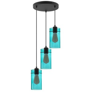 FIRENZE NEW NIEBIESKI LAMPA WISZĄCA 3 PŁ KOŁO 3454 TK Lighting