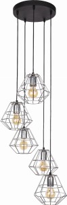 DIAMOND SILVER LAMPA WISZĄCA 5 PŁ KOŁO CHROM 4289 TK Lighting