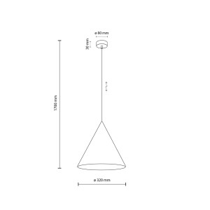 CONO BEIGE LAMPA WISZĄCA 1 L 10056 TK Lighting