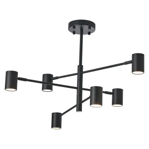 Lampa Sufitowa Noe 6xGU10 czarna PLC0102-BK Yaskr