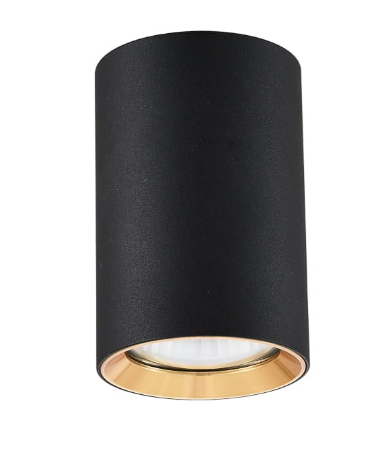 oczko czarne ze złotym ringiem 9 cm LP-232/1D BK/GD Light Prestige